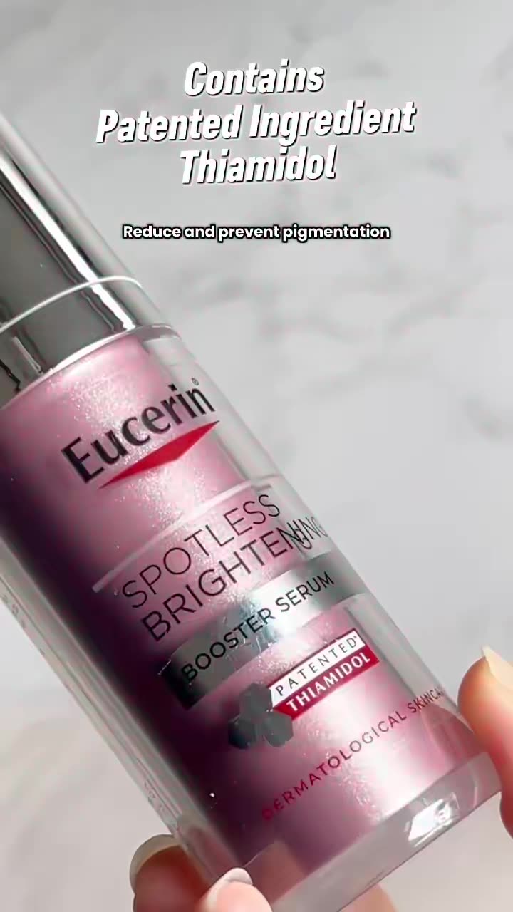 ✨ My go-to for dark spots! Thiamidol + Hyaluronic Acid = glowing, even skin in 2 weeks 💧             #thiamidol #keyingredient #eucerin #spotlessbrightening #lifechanging #boosterserum #serum #tiktokmademebuyit #productcontent #TikTokShop66Fiesta...