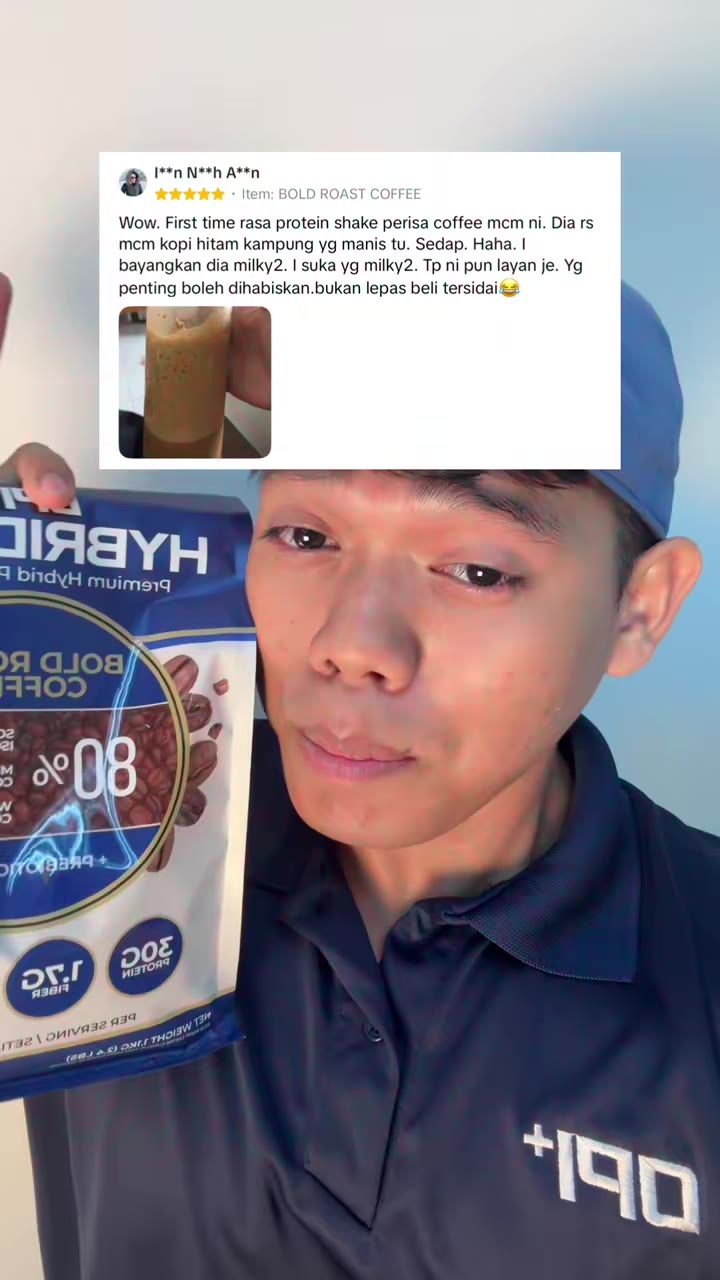 YANG PENTING SEDAP GUYS!  OPI+ HYBRID PROTEIN BLEND 30G OF PROTEIN | 155 KCAL | 1.7 FIBRE 1.1KG | 25 SERVING | FREE SCOOP CARA BANCUH? 300ML AIR SEJUK + 1 SCOOP SOY PROTEIN ISOLATE + MILK PROTEIN CONCENTRATE + WHEY PROTEIN CONCENTRATE #protein #pr...