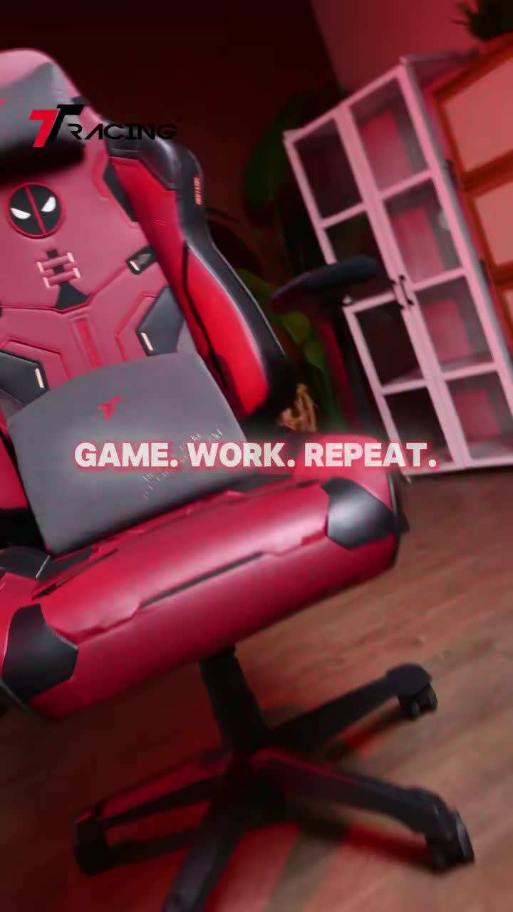 Maximum effort, maximum comfort. The Merc with a Seat has arrived. #TTRacing #GamingSetup #MaximumEffort #MarvelGaming #GamingChair #Marvel #Deadpool