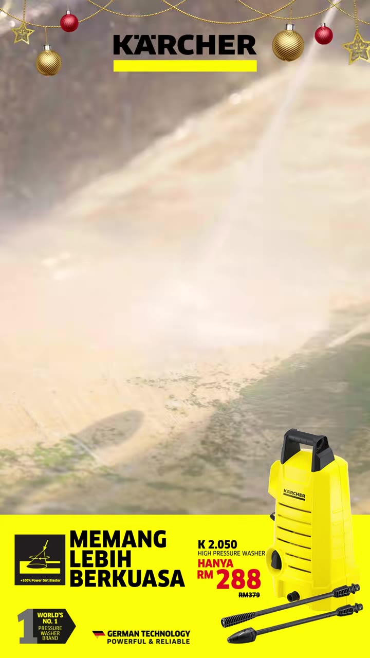 ✨ Mudahkan urusan kerja rumah anda dengan Pencuci Tekanan Tinggi K 2.050. Mesin berkuasa tinggi teknologi Jerman, padat dan ringan ini akan memberi kemudahan dalam setiap kerja pembersihan harian anda.              #KarcherMalaysia #GermanTechnolo...