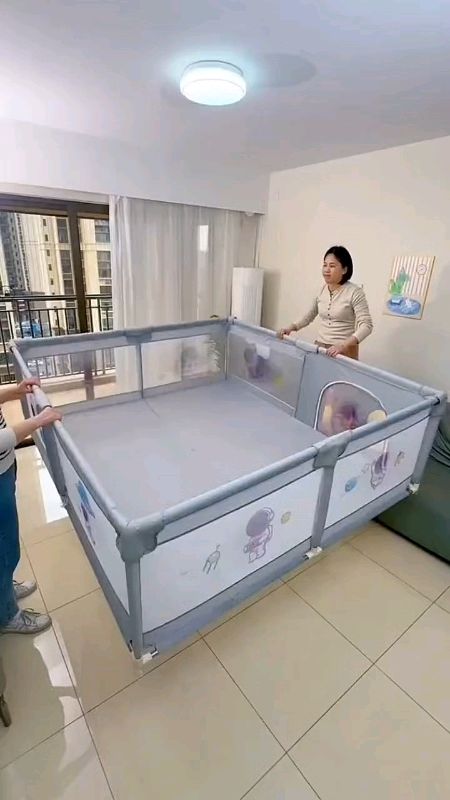 [Free Gift】Playpen Baby Foldable Baby fence Kids Playpen Pagar Baby Safety Kandang Baby Outdoor Activity