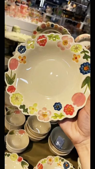 #molly#Preferred#japanese#Flower#ceramic#Tableware#lace#ceramicplate#SaladBowl#ricebowl#noodlebowl#deep#Dish#microwave#foryou#viral#fyp#premium#haul
