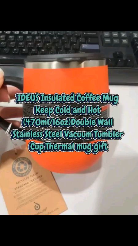 #IDEUS #CoffeeMug #InsulatedMug #ThermalCup #VacuumTumbler #HotAndCold #StainlessSteel #DoubleWall #TravelMug #GiftIdea #ReadyStock