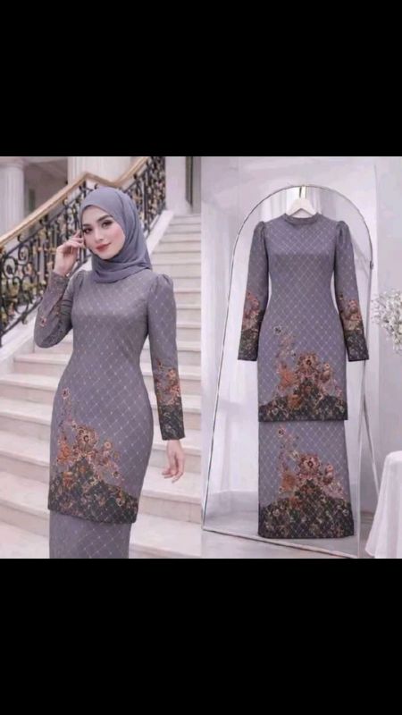 Kurung Luxury , kain susun belakang