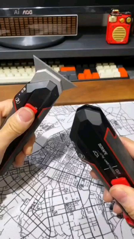 Delixi R3809 Utility Knife Change Shape Automatic Design Cutting Shovel Multifunction Knife Scraper