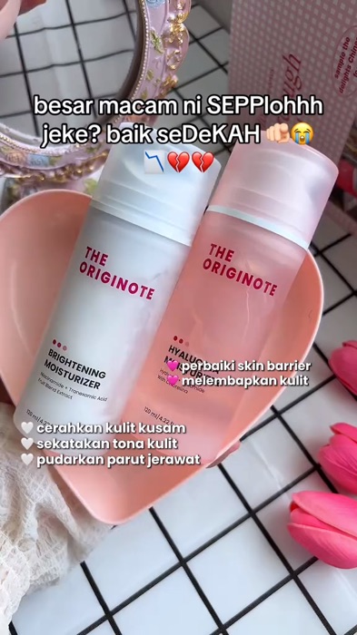 Botol besar puas hati pakai 😍 Tekstur ringan, cepat serap & lembapkan kulit tanpa rasa melekit ✨#TheOriginote #Moisturizer #SkincareRoutine