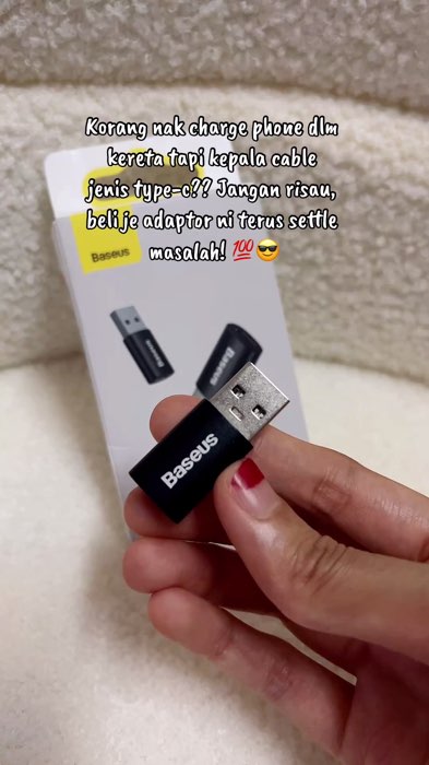 Kecik tapi function gila!! 😎💯 #baseus #baseusadaptor #usbtotypec #usbonthego #baseusmalaysia