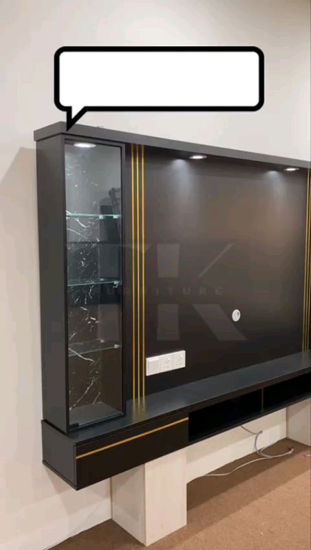 JOM BELI TV CABINET HITAM 8FT DARI KAMI😍😎 #tkfurniture #tvcabinet #kabinettv #tvkabinet