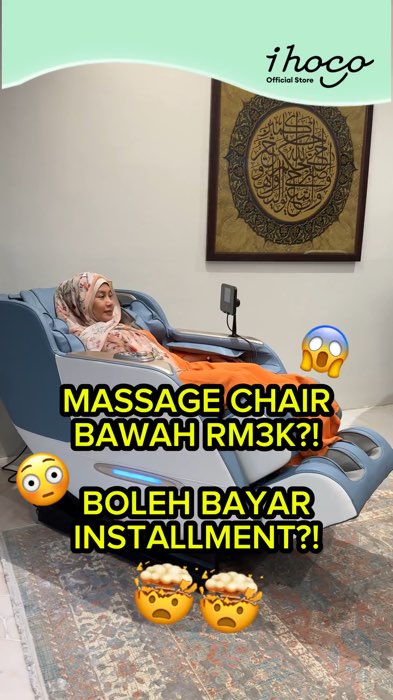 Massage Chair ni Bawah 3k lagi juga buat installment 🤯!?!? YA! Inilah kerusi urut IHoco Evoglo kami 😍#Relaxation #MakSuka #IHoco #ihocomalaysia #mas