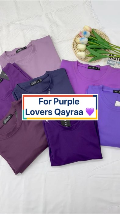 For Purple lovers 💜 #polo #outfit #fyp #jerseymuslimah #qayraa #blouse #OOTD #muslimah #muslimahwear #pleatedskirt #Floral #skirt #hijab #jersey
