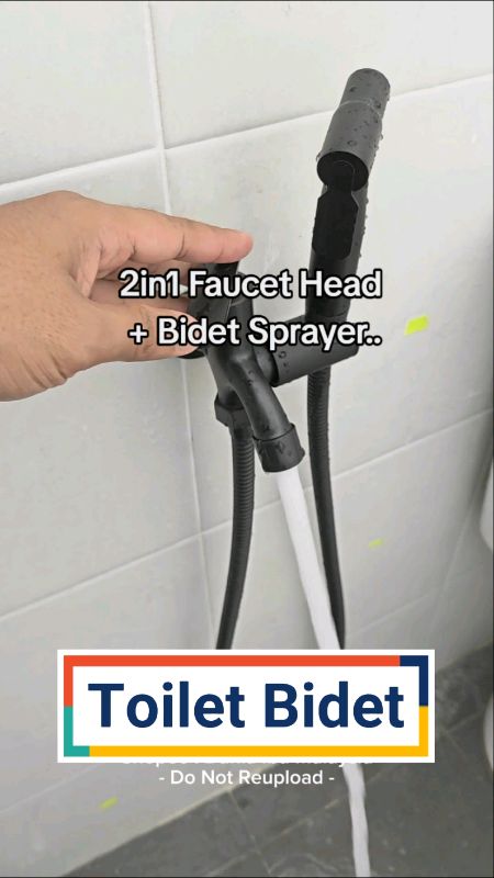 Senang guna 2 in 1 #bidet #faucet ni.. Dari 1 point paip boleh ada 2 tempat air keluar .. #toiletbidet #toiletfaucet #kepalapaip #shopeehaul #tandas