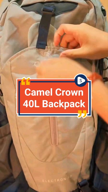 Camel Crown 40L backpack is lightweight, waterproof, and spacious—ideal for outdoor, hiking, and travel with durable, comfortable design.