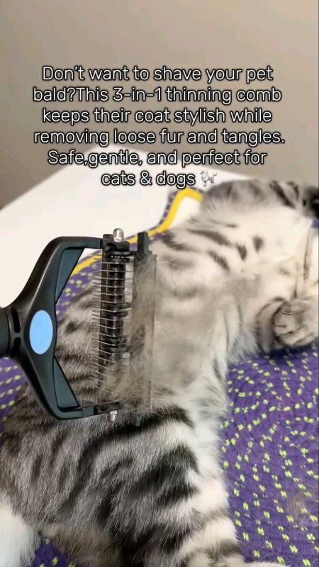 Pet Hair Knot Removal Comb Dog Cat Tools Trimmer Brush Pet Fur Comb Sikat Kucing Sisir Bulu 毛打结 #kucing #anjing #pet #Brush #cat #dog