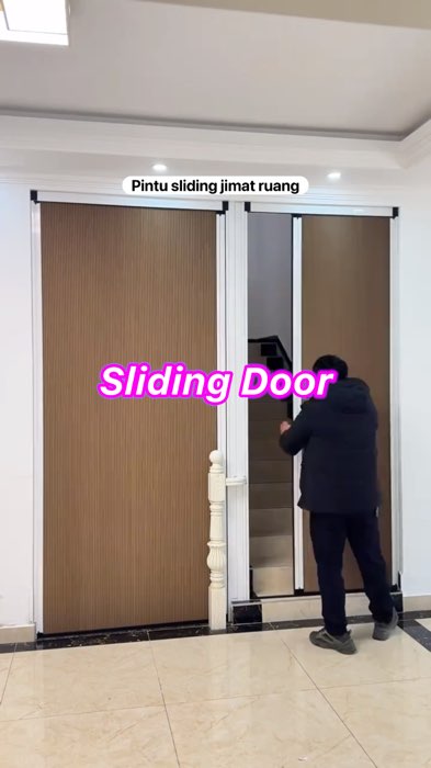 Pintu sliding Pintu untuk konsep moden & minimalis. Jimat ruang tanpa ganggu susun atur rumah. Sesuai untuk bilik, dapur atau ruang rahsia. #Door