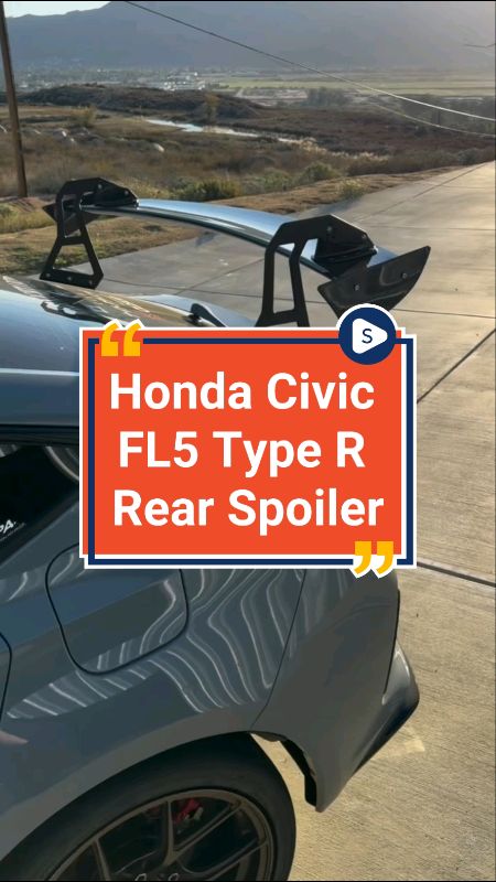 Honda Civic FL5 Type R Rear Spoiler - Carbon Fiber & ABS SPN Style#trading #promo #viral #fyp