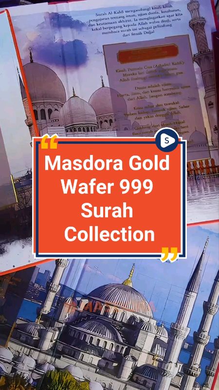 #masdora #goldwafer #gold #emas999 #surahcollection #series1 #gold999 #shopeemy #shopeehaul