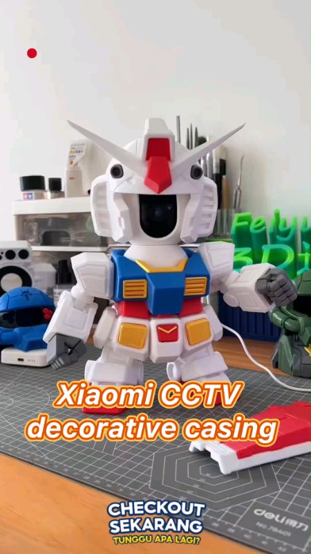 Xiaomi CCTV decorative casing #XiaomiCamera #GundamStyle #SmartHomeMY #TechDecor #SecurityCamera #shopeeMY #ShopeeAffiliateMy