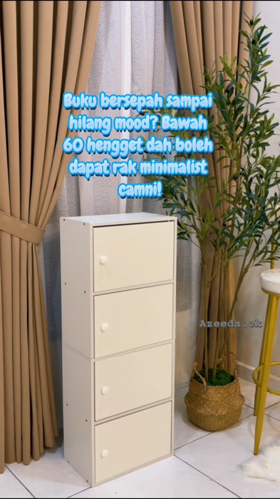 Almari buku Multi-tier Storage Cabinet