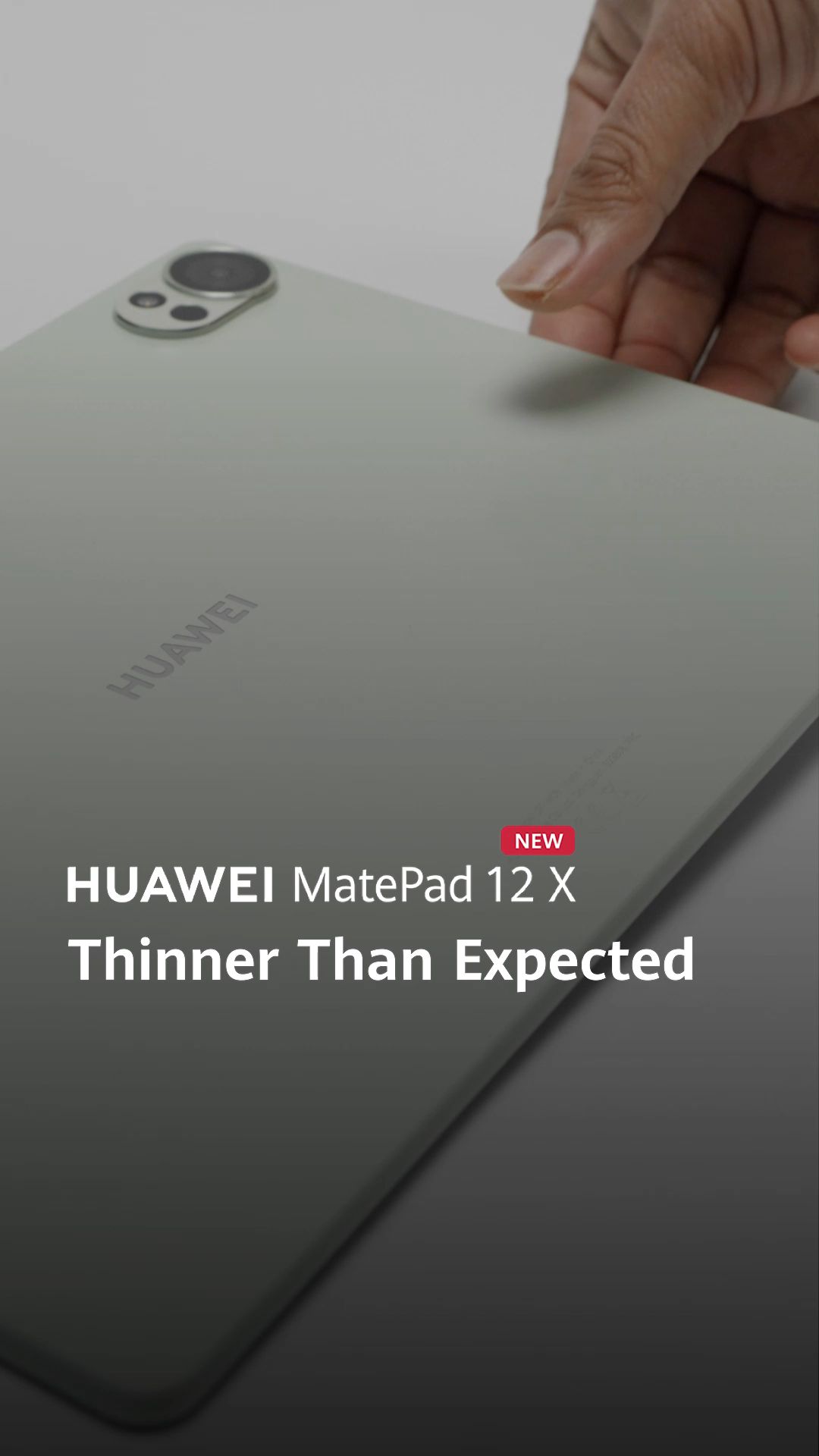 Lebih nipis berbanding laptop biasa, senang dibawa ke mana-mana. #HUAWEI #MatePad12X2026