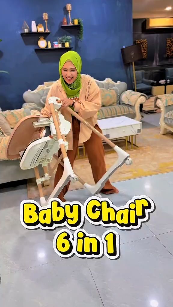 Baby chair 6in1 yang super praktikal👶♥
Boleh jadi kerusi makan,baby swing&changing mat
#babychair #babyhighchair #babyswing 
#barangbaby #malaysia
