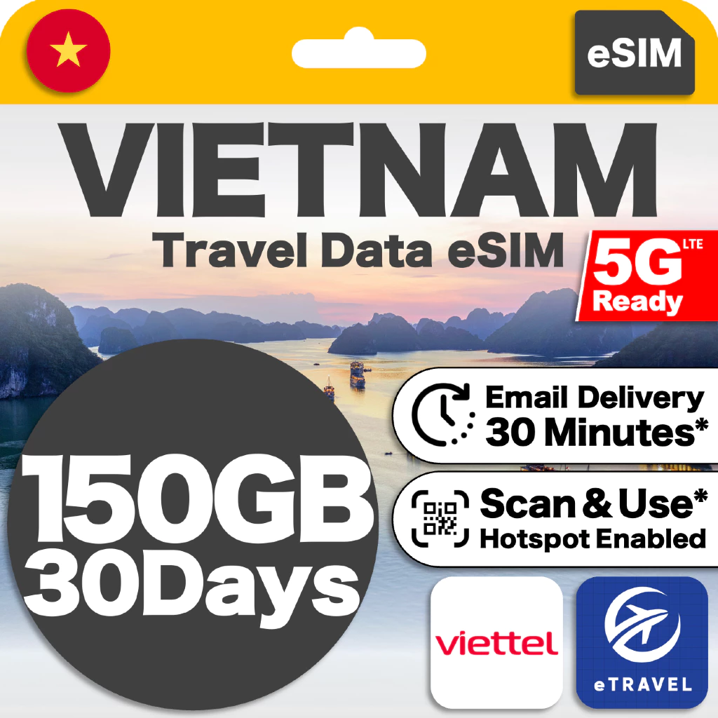eSIM Vietnam 5G Viettel Unlimited Data
