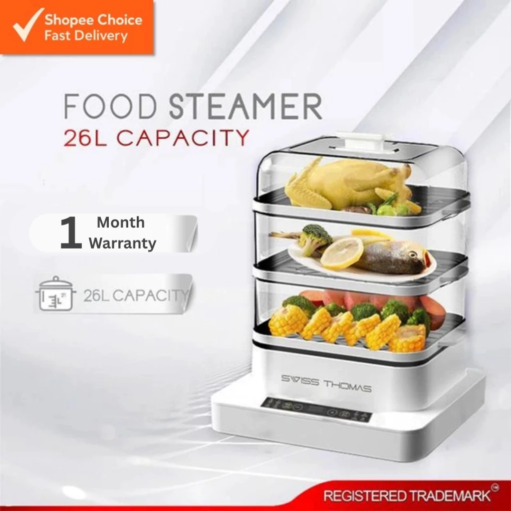 Swiss Thomas 3 Tier Multi-Function Electric Steamer