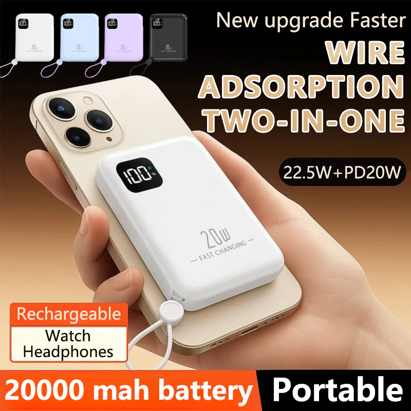 wireless powerbank 20000mAh mini magnetic 3.0A