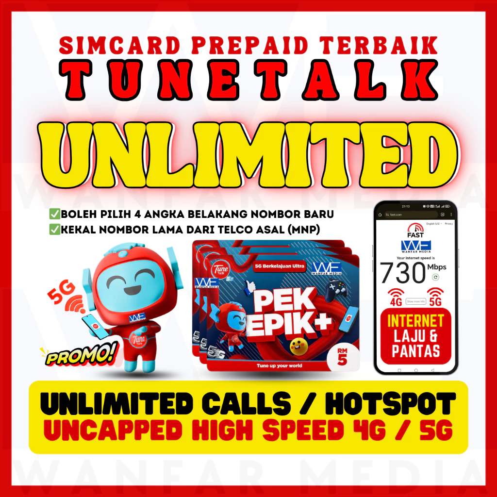 Beli Simkad TuneTalk Harga RM5