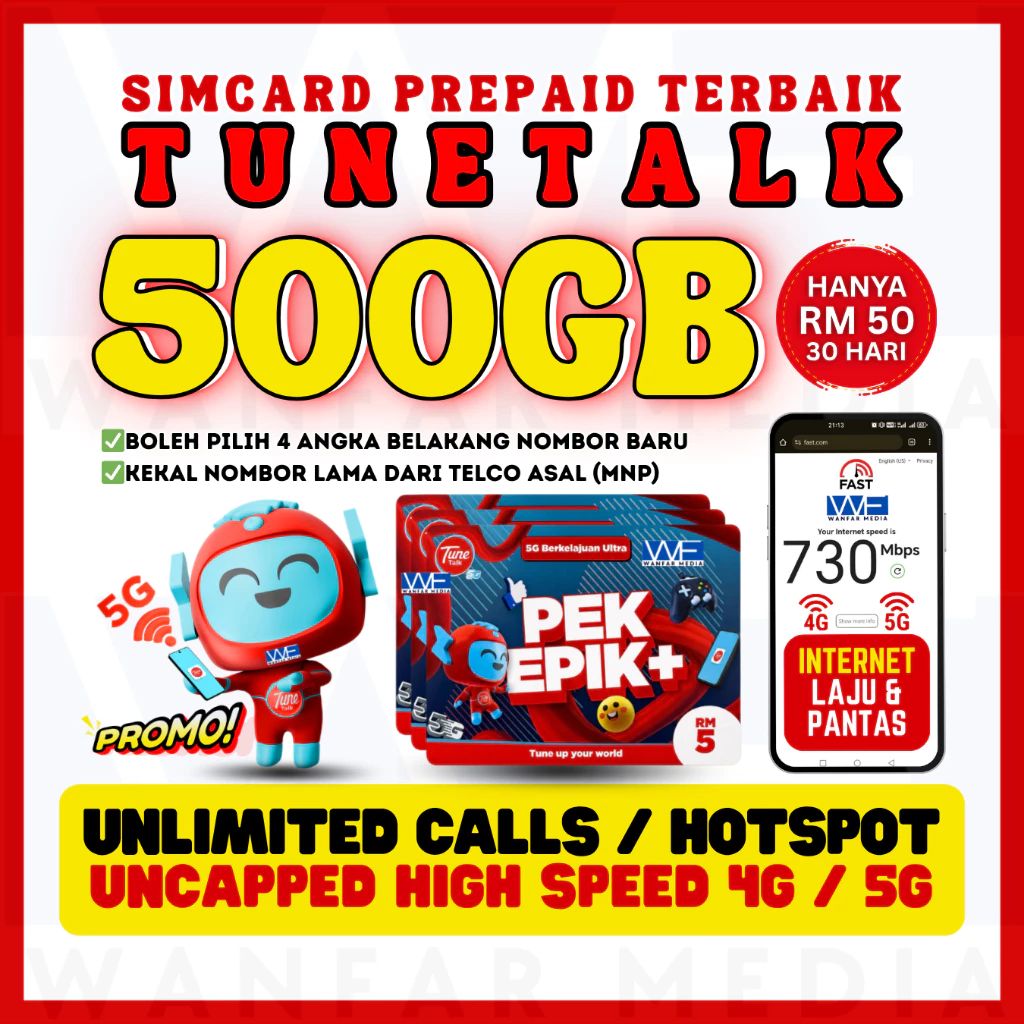 Beli Simkad TuneTalk Harga Murah 1sen