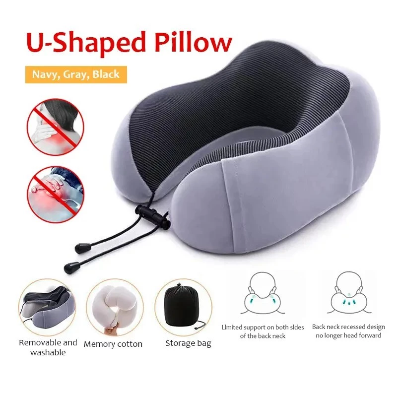 Bantal Leher Kereta U Shape