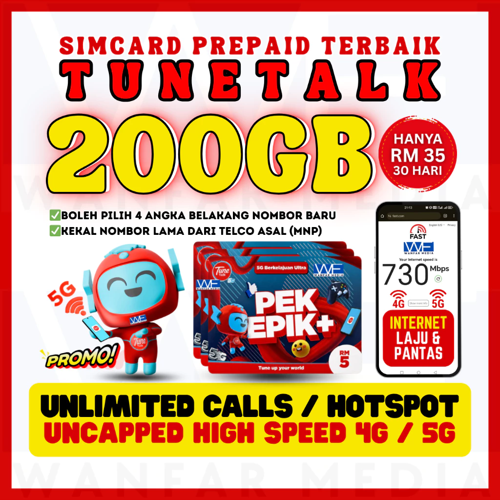 Beli Simkad TuneTalk Diskaun Percuma / Free