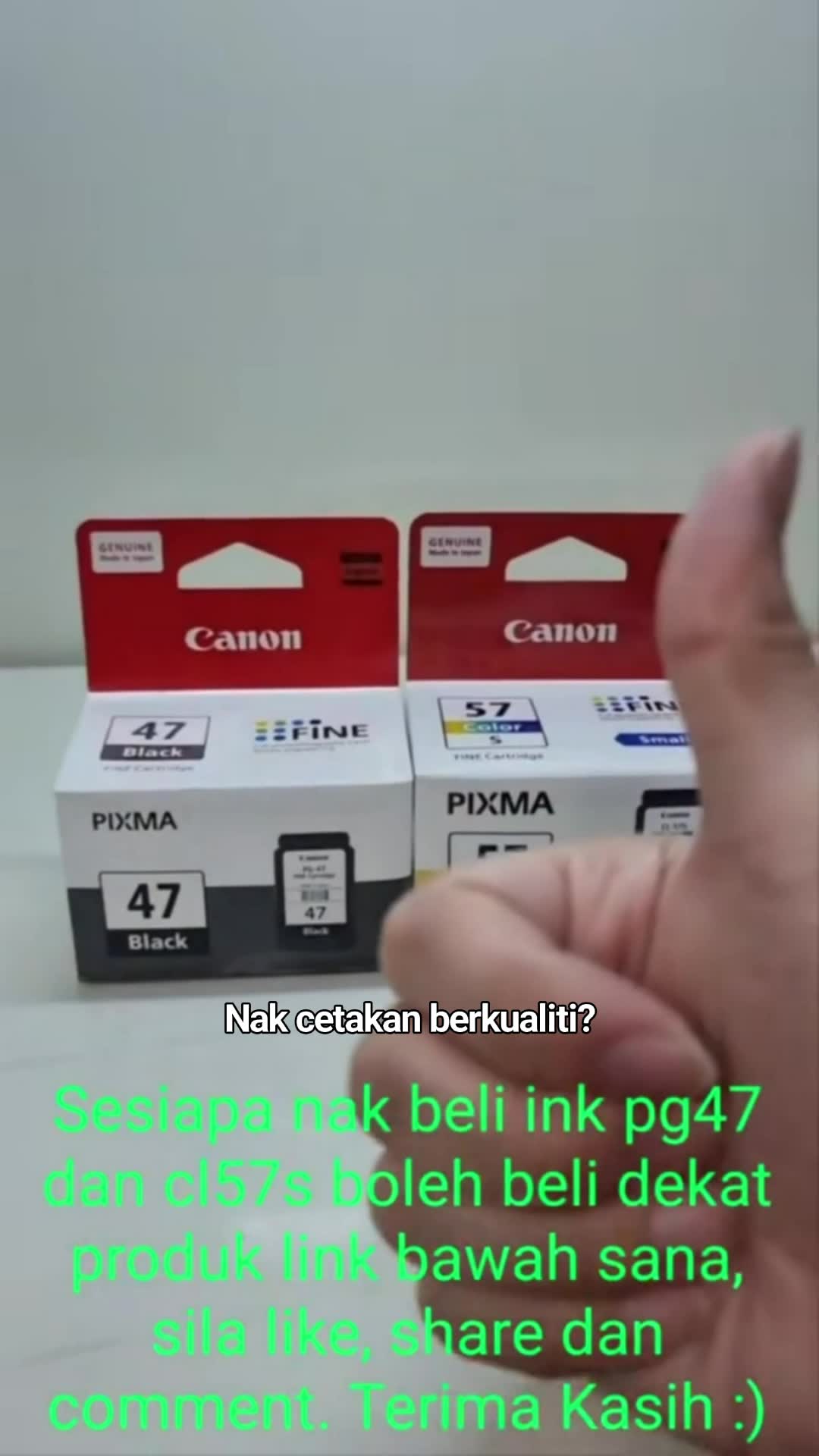 CANON PG-47 BLACK CL-57 COLOR CL-57S COLOR E400/410/460/470/E480 [100% GENUINE ] #canon #printer #ink #shopeehaul #fyp #viral #trending